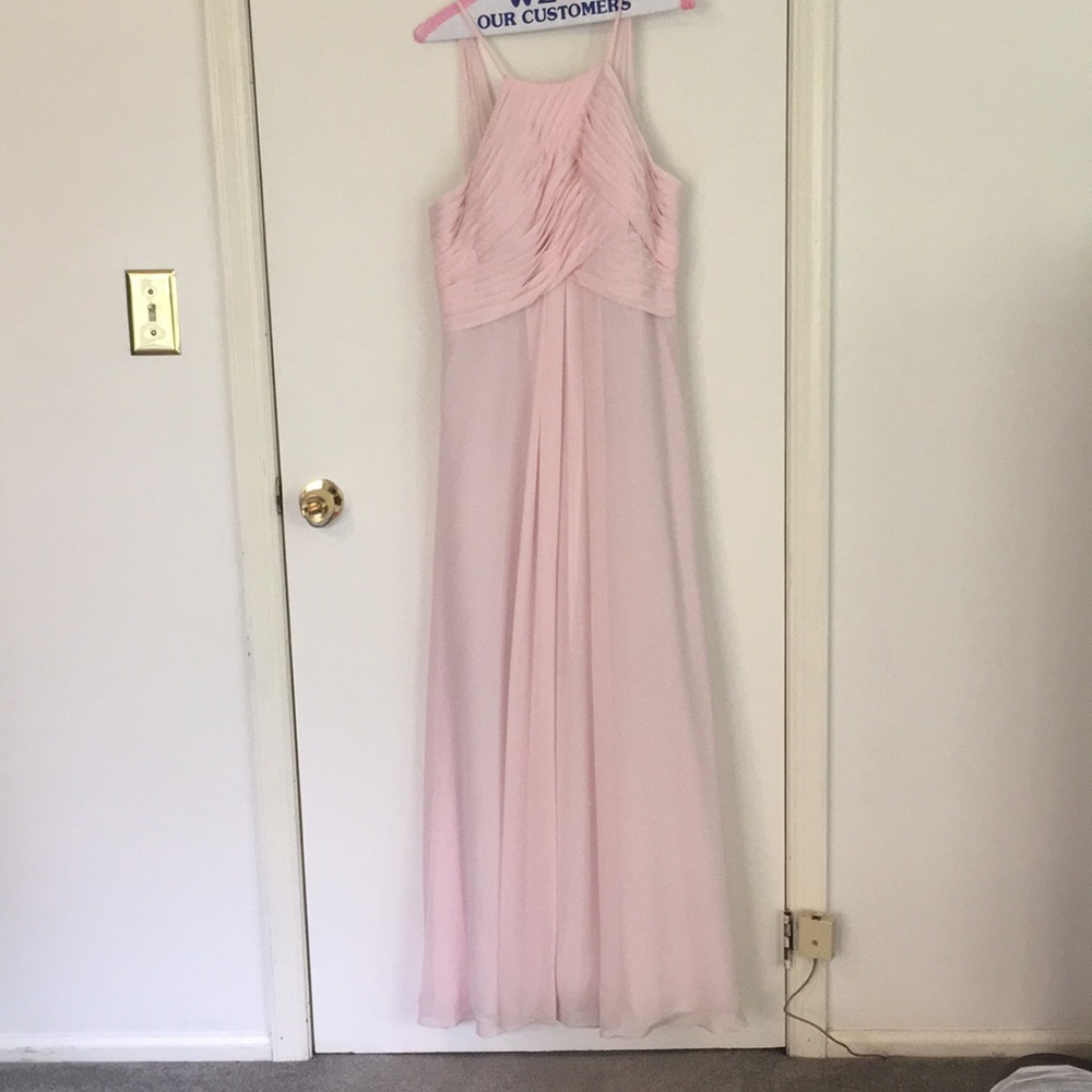 Azazie Ginger Bridesmaids Dress in Blushing Pink